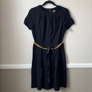 Short Sleeve Black belted dress